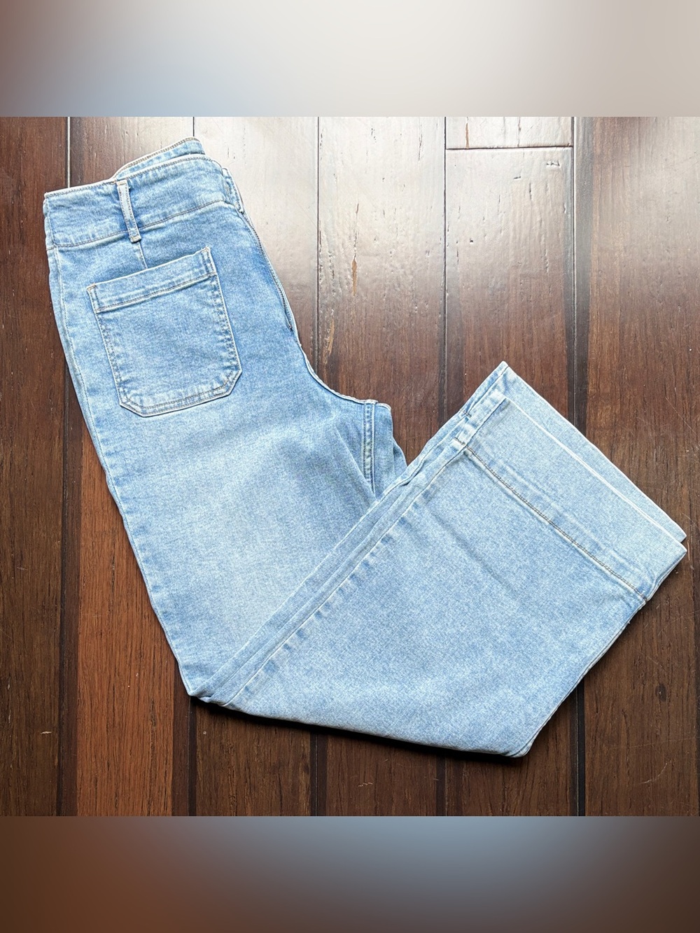 bagatelle High-Rise Light Wash Sailor Jeans 28 stretchy festival coastal - Picture 9 of 11